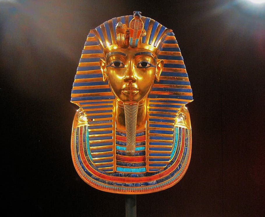 mascarar, réplica, rei Tutankhamun, máscara de Tutankhamun, réplica da máscara do rei tutankhamun, exibir, riquezas, tesouro, ouro, rei