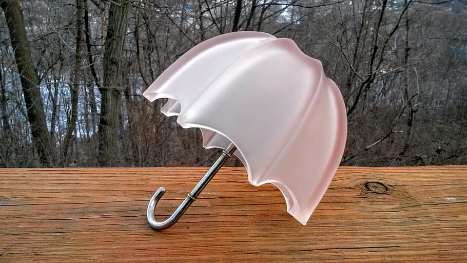 umbrella, glass, vintage, frosted, pink, jewelry dish, antique, silver, decor, home decor