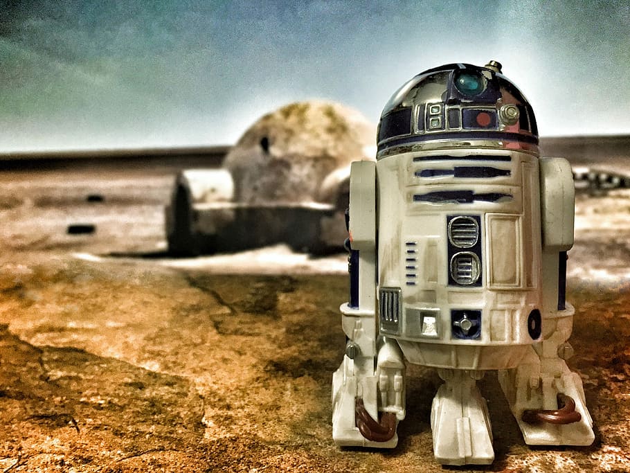white, star, wars, character, R2D2, Star Wars, toy, robot, little robot, little toy