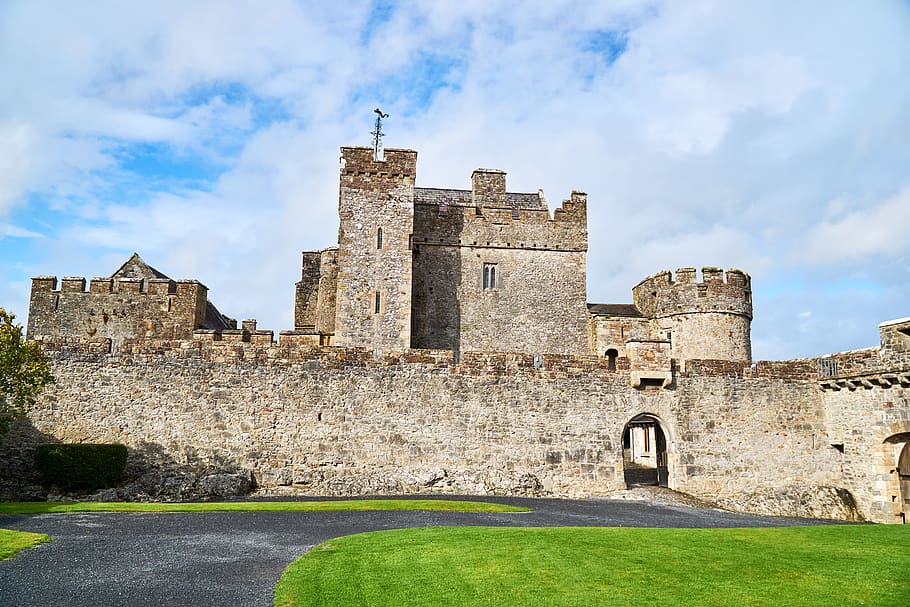 Irlanda, tipperary, castillo, castillos, cahir, fortaleza, edad media, edificio, viejo, pared