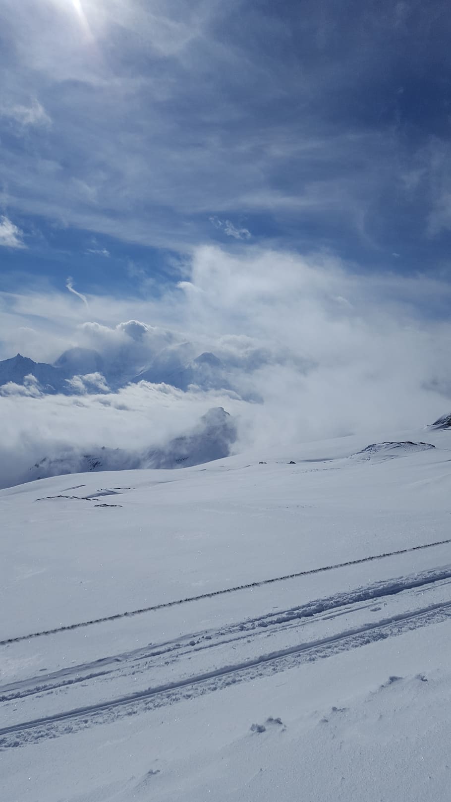 Snow, Ski, Winter, Mountain, Skier, Cold, alps, sky, white, alpine