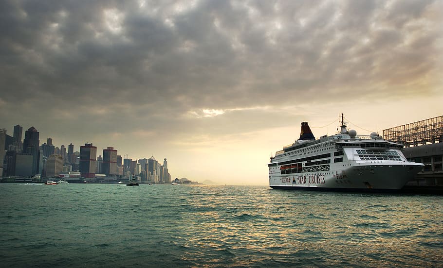 Piscis, Hong Kong, crucero en el mar, agua, cielo, embarcación náutica, transporte, arquitectura, exterior del edificio, mar