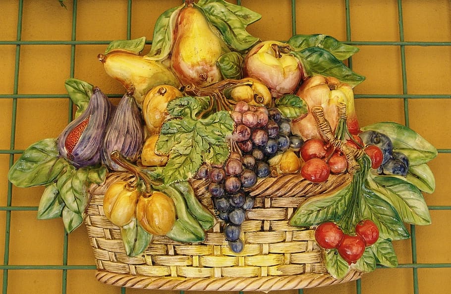 frutas, vitaminas, mediterráneo, cesta de frutas, comida, naturaleza muerta, decoración, comida y bebida, alimentación saludable, frescura