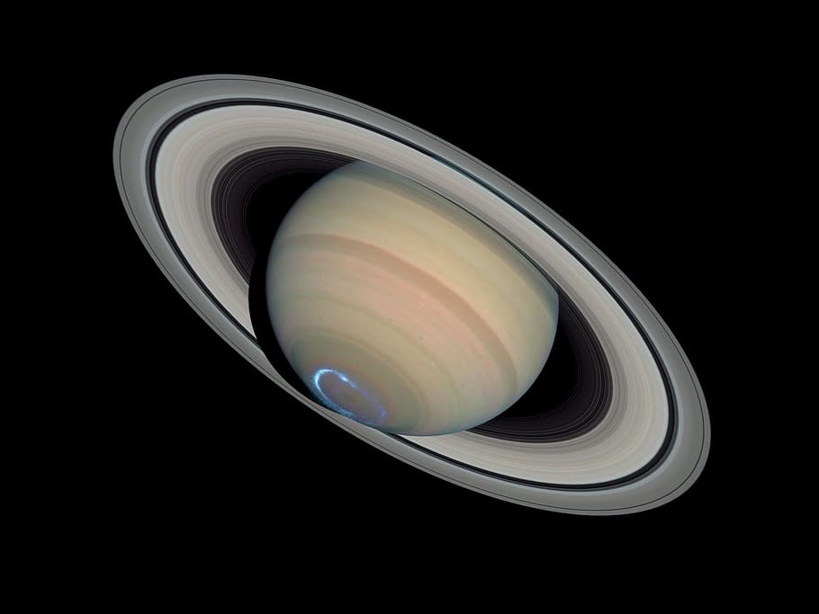 saturn, planet, saturn's rings, solar system, aurora, rings, hiimmelskoerper, space, universe, black background