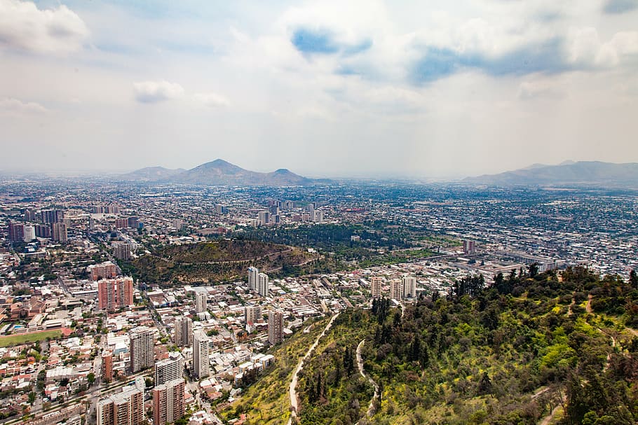 aerial, photography, city, big city, contrasts, south america, urban, santiago, santiago chile, chile