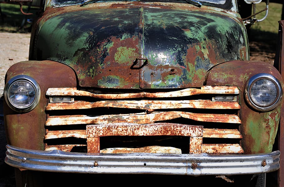chevy, truck, vintage, chevrolet, pickup, rusty, metal, mode of transportation, abandoned, obsolete