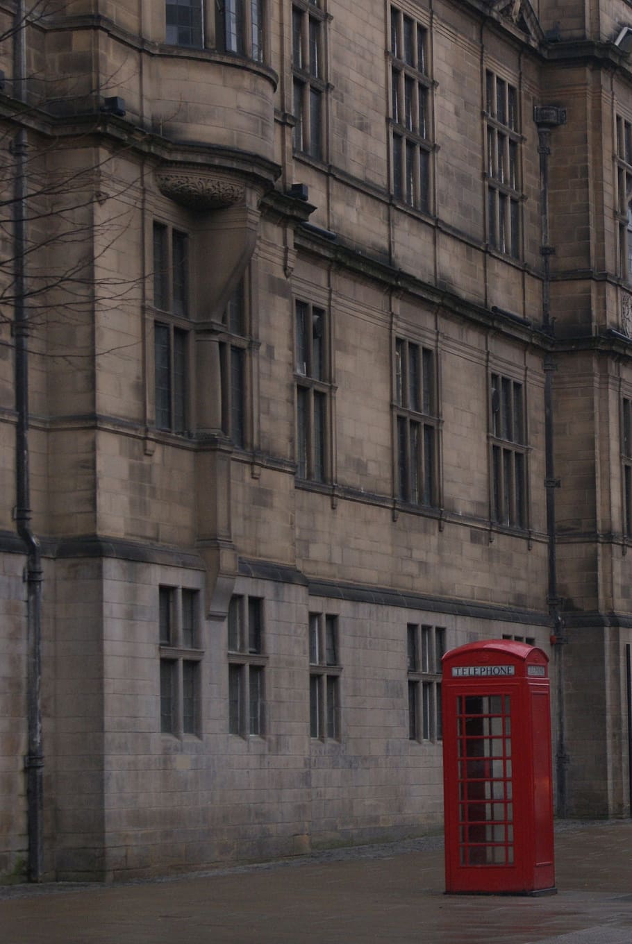 merah, telepon, stan, uk, Inggris, London, komunikasi, publik, kotak, tradisional