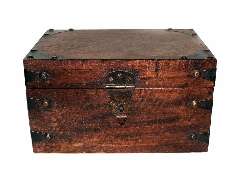 case, box, storage, old, wood, treasure, keepsake, wooden box, isolated, wood - material