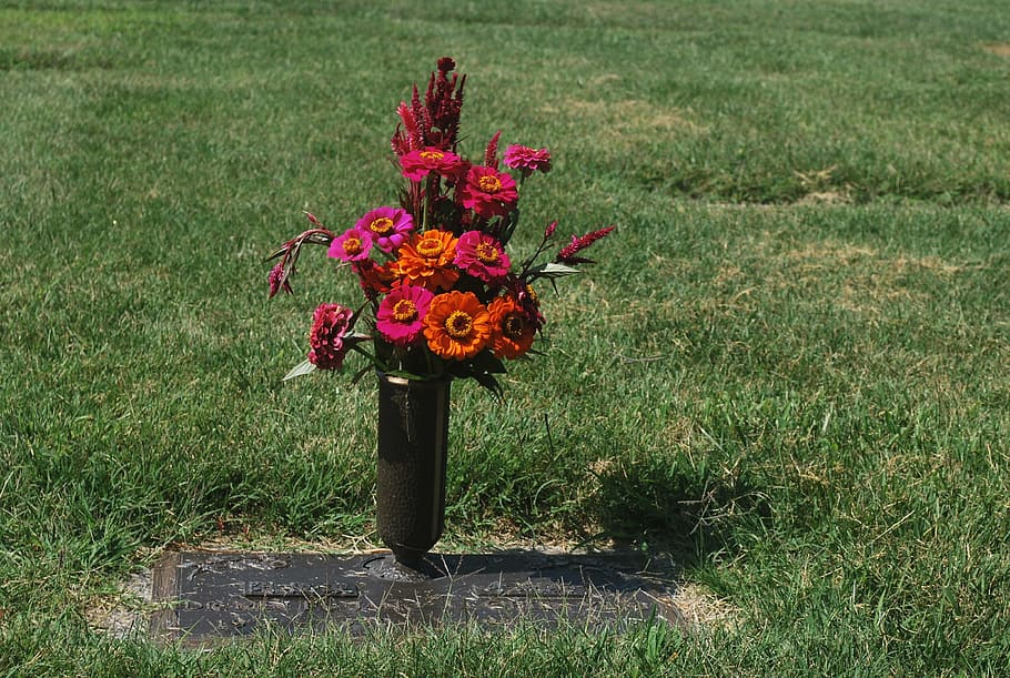 flowers, vase, tombstone, Grave, Flower, Urn, Cemetery, Death, dead, graveyard