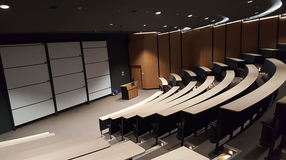 oxford, mathematics institute, lecture theater, university, in a row, seat, absence, indoors, empty, auditorium