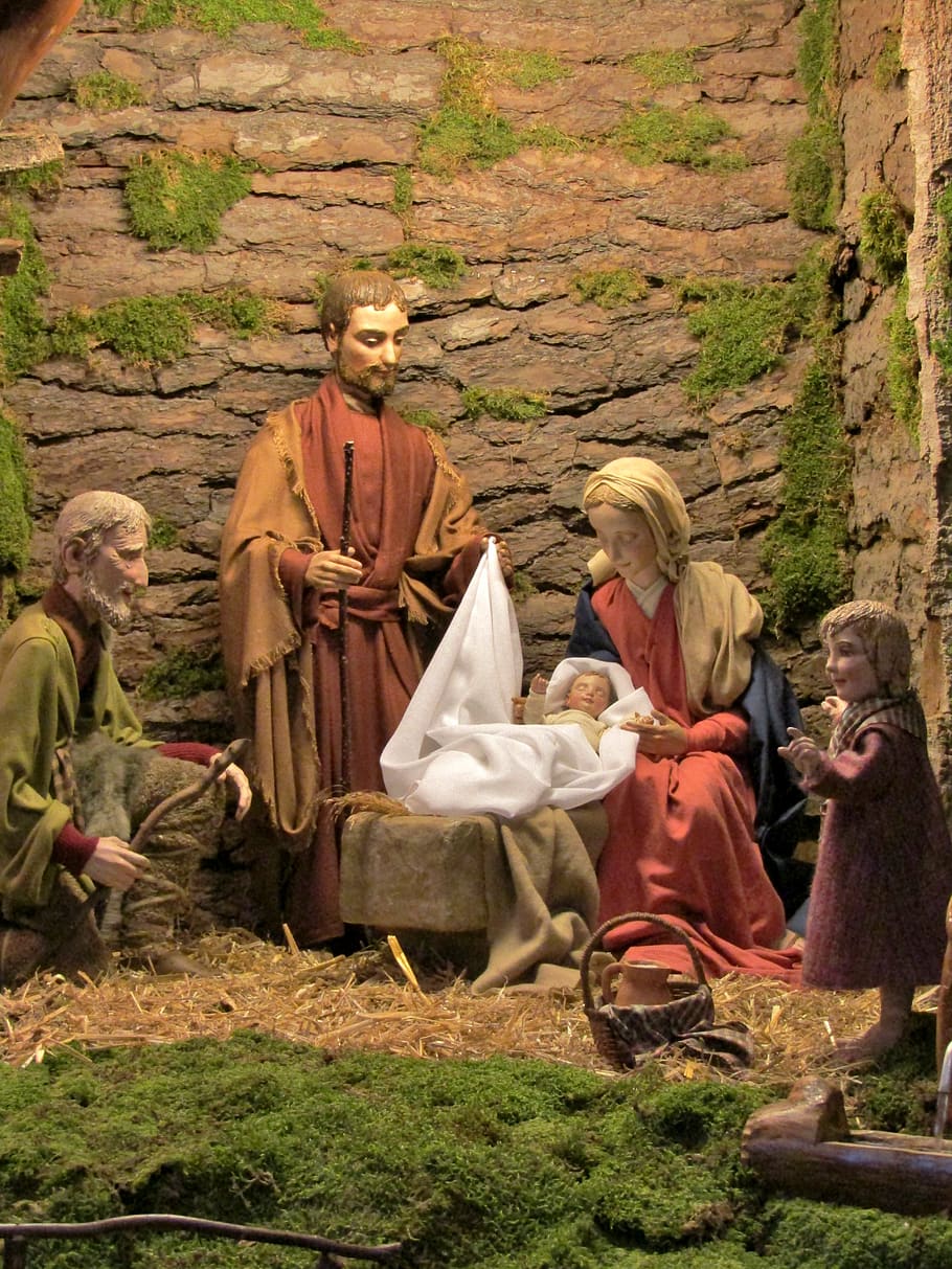 crib, holy family, sibylle-gardener, christmas, bethlehem, birth, birthday, maria, josef, jesus