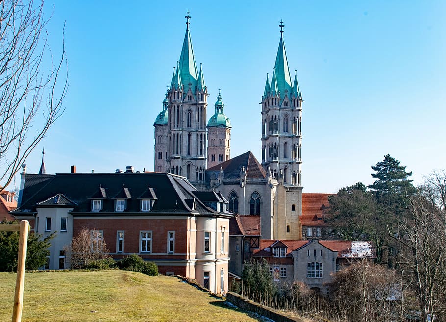 naumburg, dom, saxony-anhalt, germany, church, religion, old town, places of interest, st peter and paul, building exterior