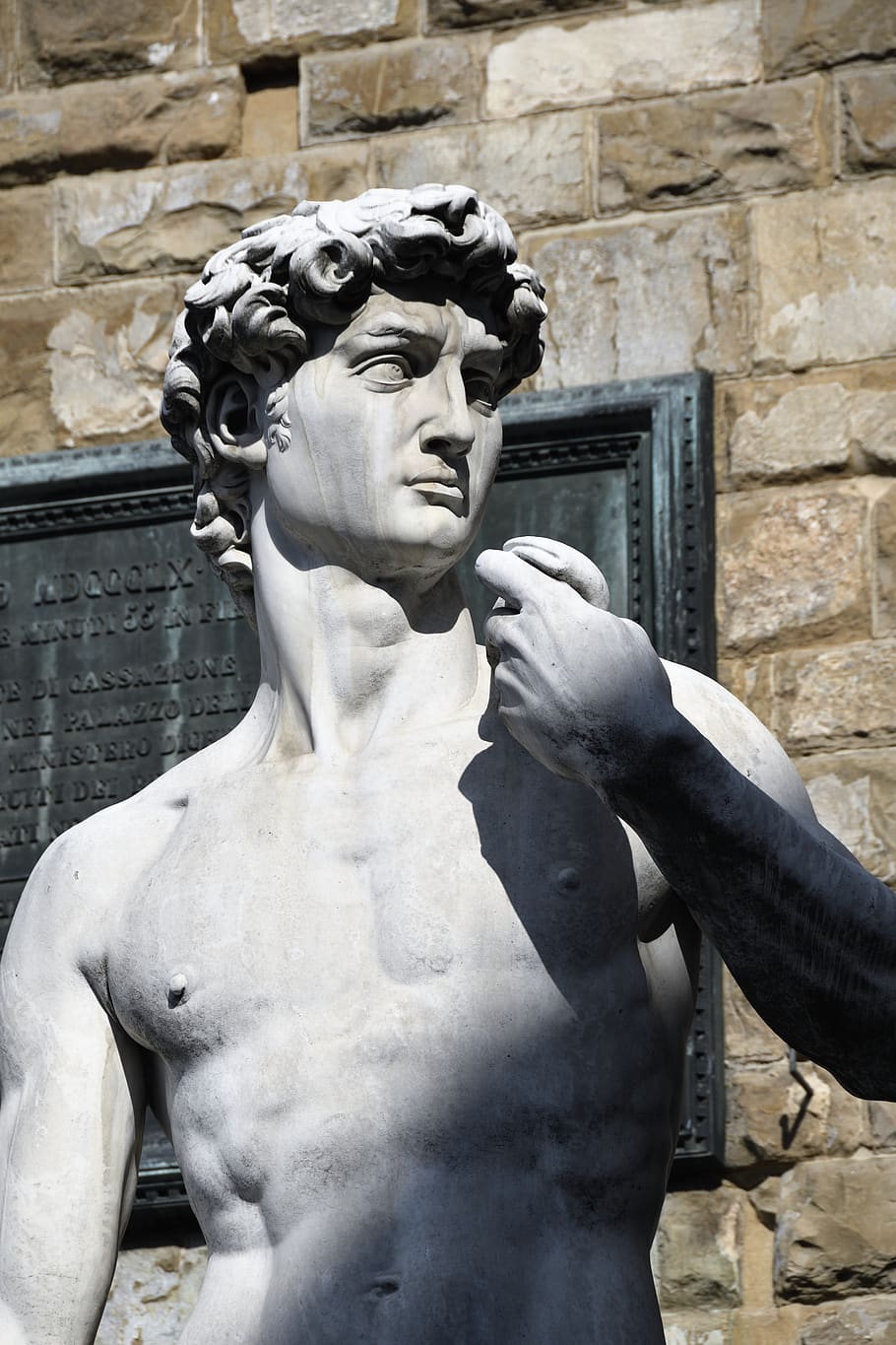 ミゲル・エンジェルのデビッド, シニョーリア広場, フィレンツェ, イタリア, 彫刻, デビッド, 彫像, 表現, 芸術と工芸, 人間表現