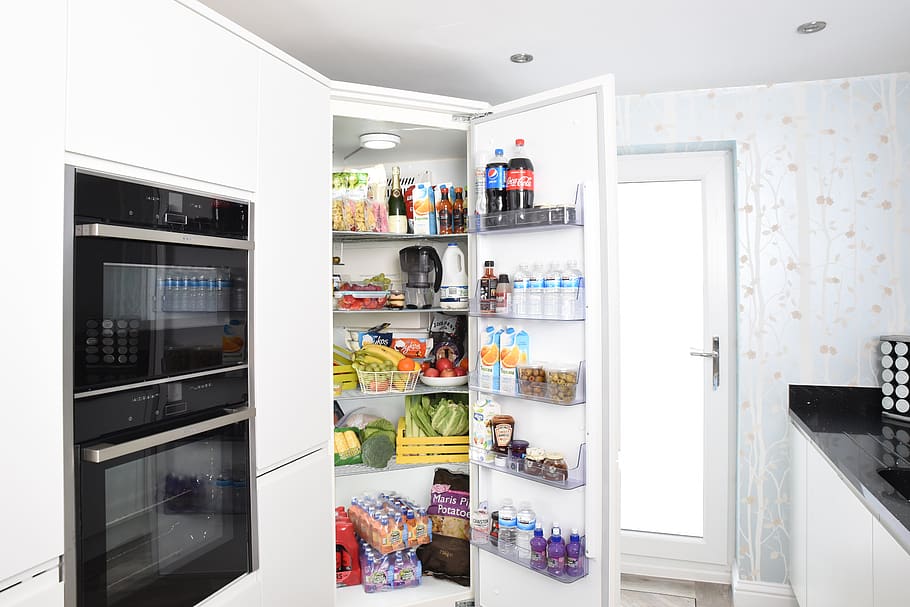 refrigerador, puerta del refrigerador, puerta abierta, frío, abierto, almacenamiento de alimentos, fresco, alimentos, almacenamiento, refrigerado - Pxfuel