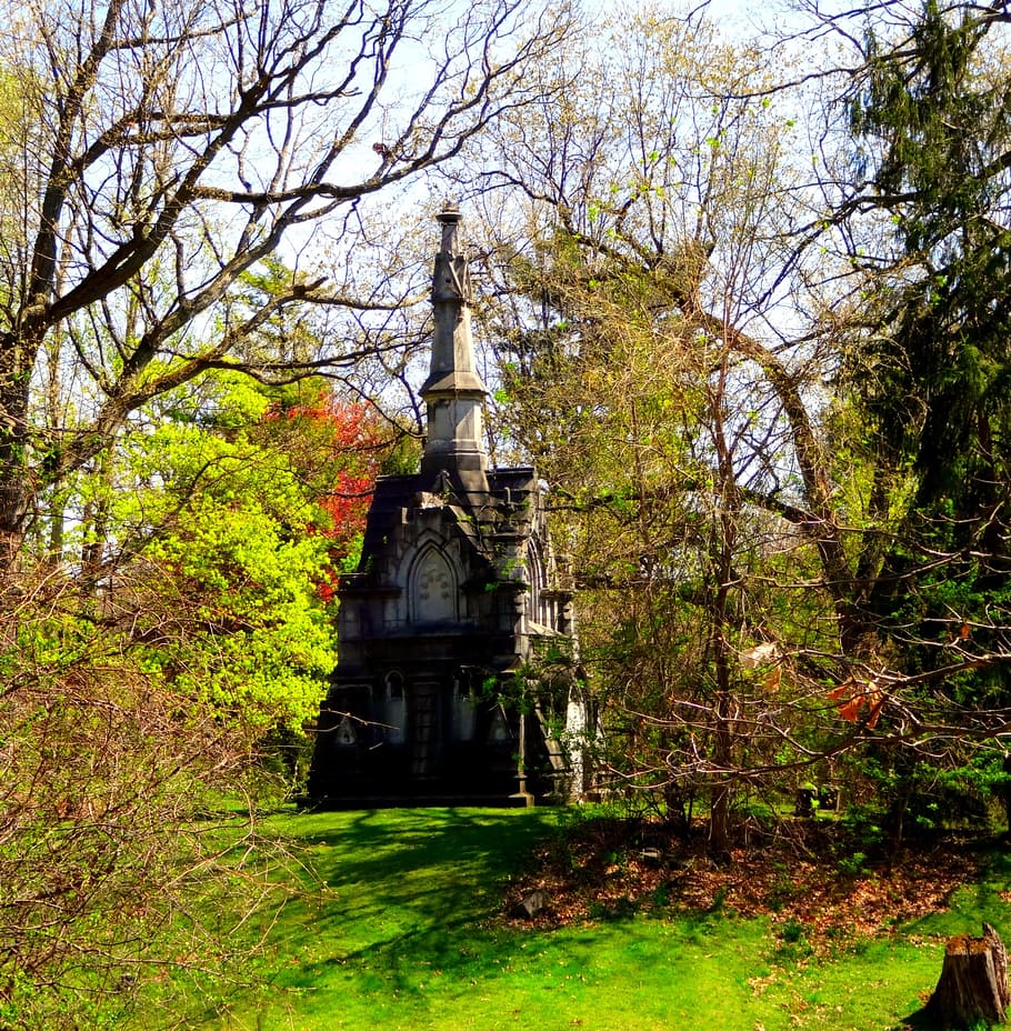 landscape photo, cathedral, cemetery, graveyard, grave, halloween, scary, death, spooky, dead