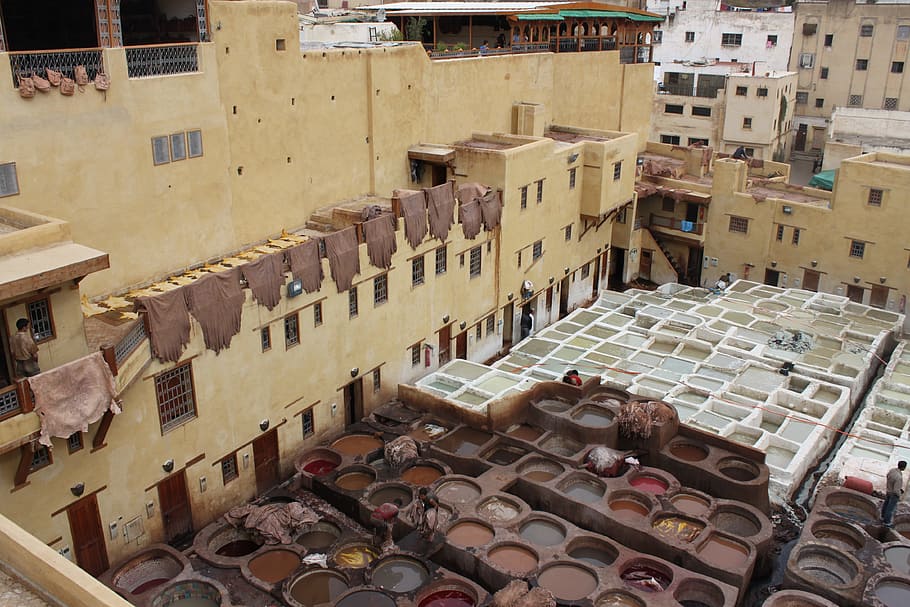 Tannery, Morocco, Skins, architecture, architecture And Buildings, italy, built Structure, famous Place, cultures, travel Locations