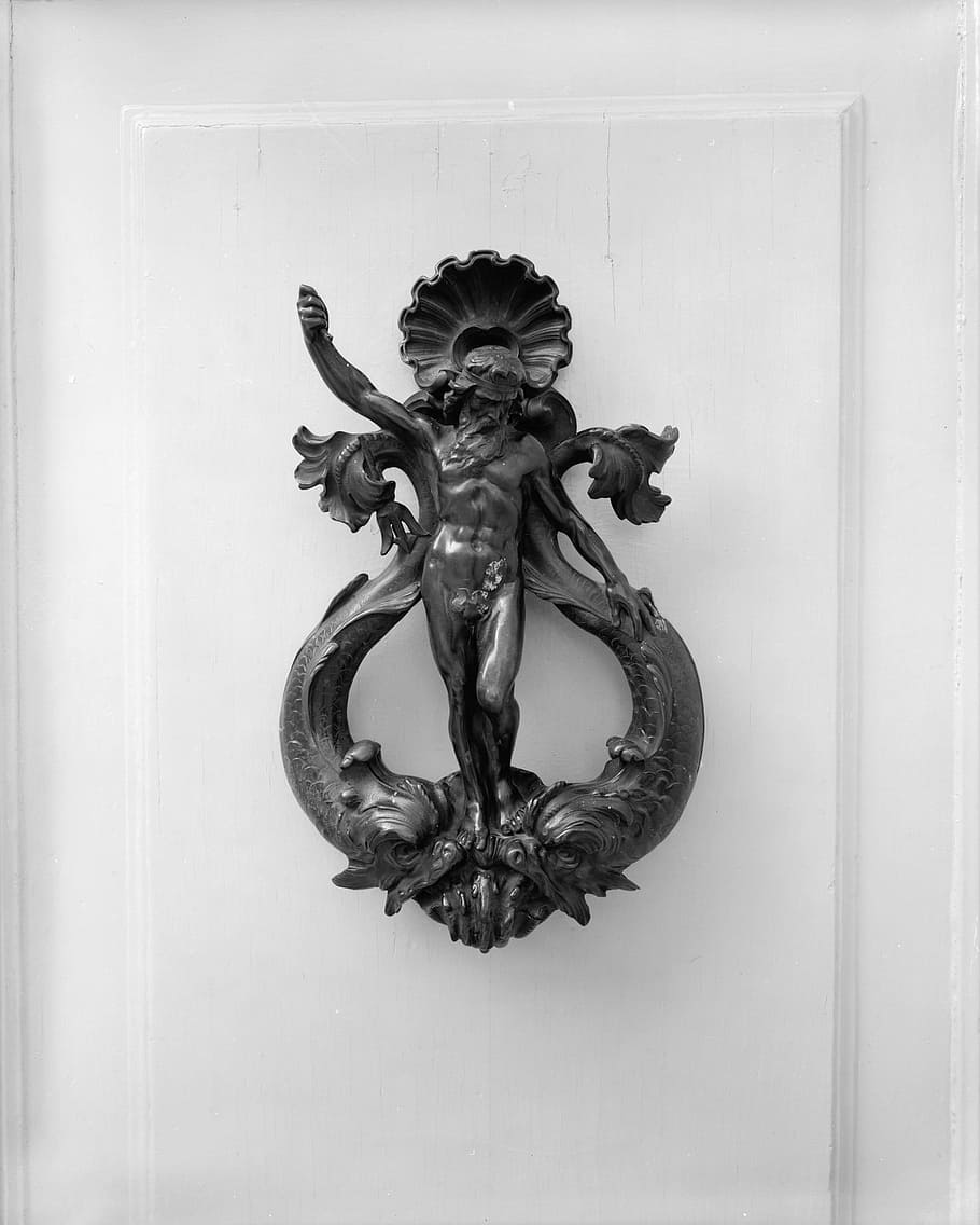 Door Knocker, Metal, Old, Entrance, handle, decoration, figure, antique, architecture, ornate