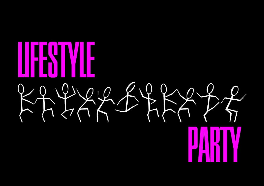 lifestyle party text, black, background, males, lifestyle, occur, live, way of life, live design, life habit
