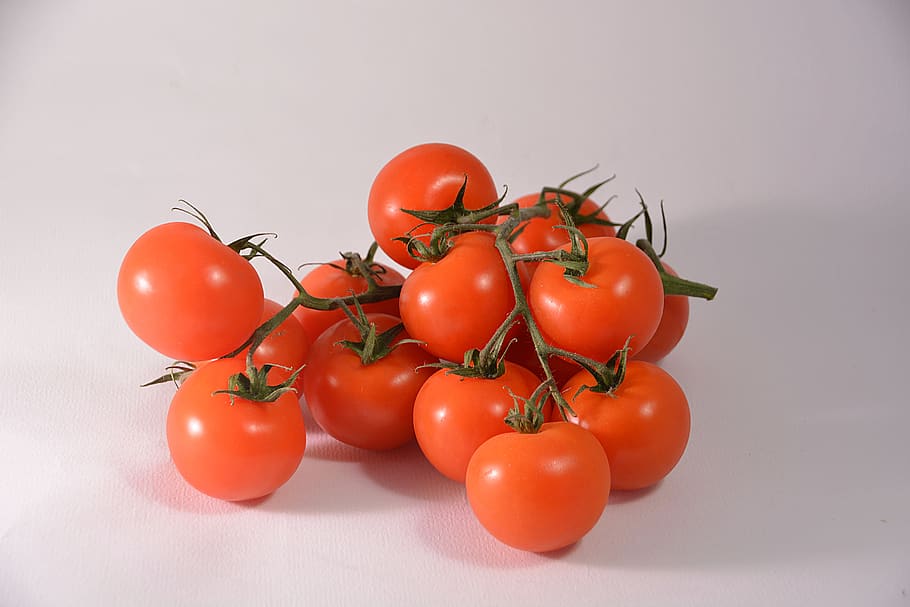 tomat, tumbuh-tumbuhan, makanan, jeruk, tandan, segar, tanaman, sayur-mayur, makanan dan minuman, makan sehat