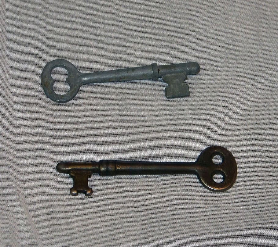 Keys, Skeleton, Antique, Metal, Old, skeleton, antique, unlock, vintage, privacy, protection