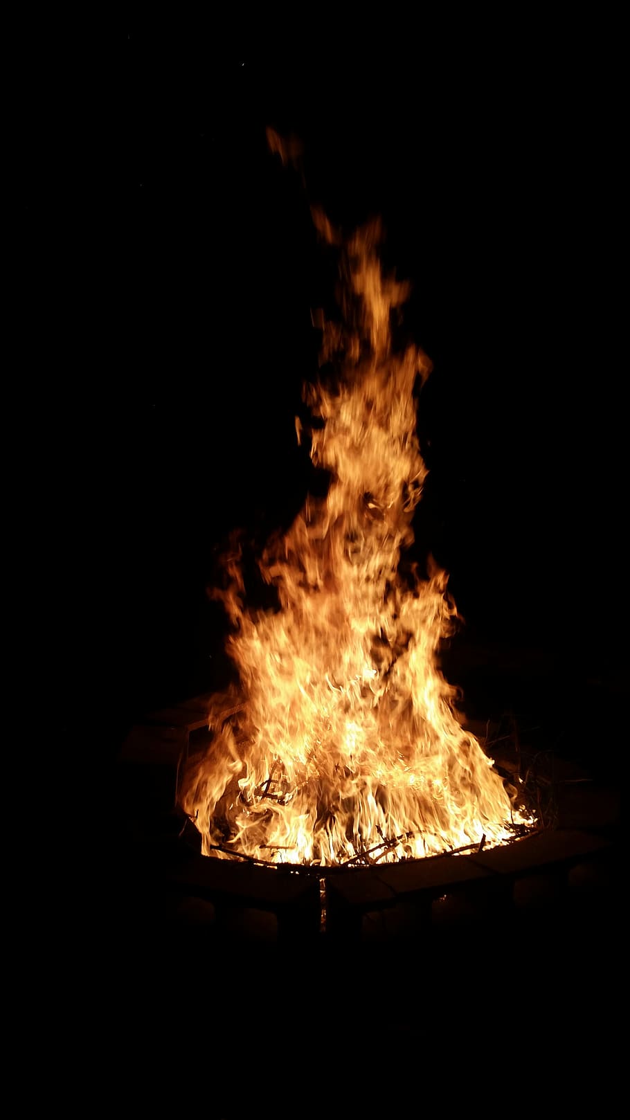 fogo, fogueira, chamas, lareira, fogo - fenômeno natural, calor - temperatura, chama, queima, vermelho, amarelo