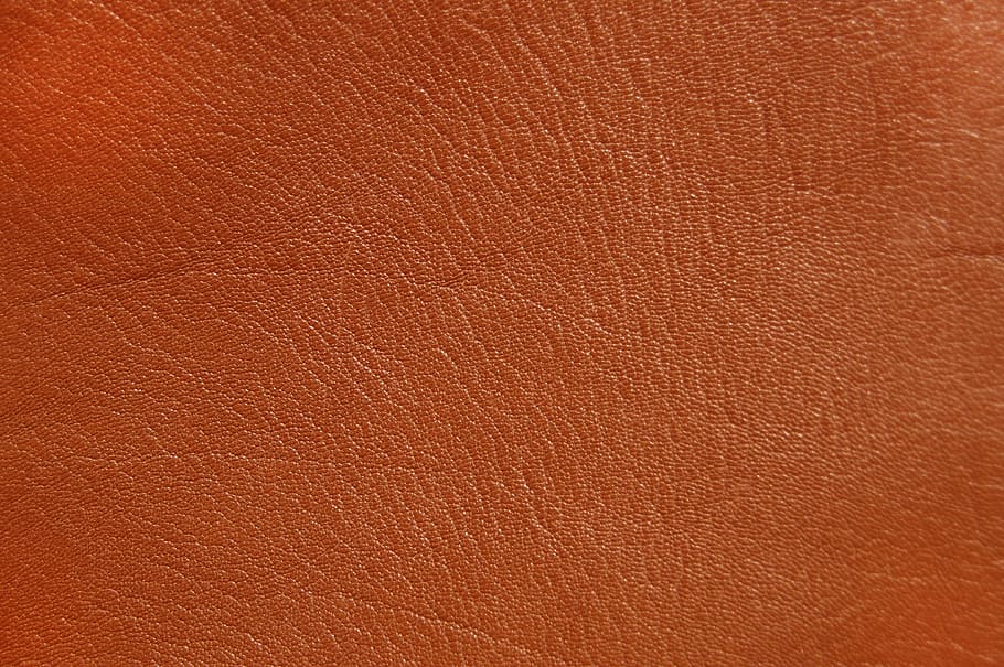 cuero, fondo, estructura, naranja, marrón, cuero real, real, textura, patrón, gegärbt