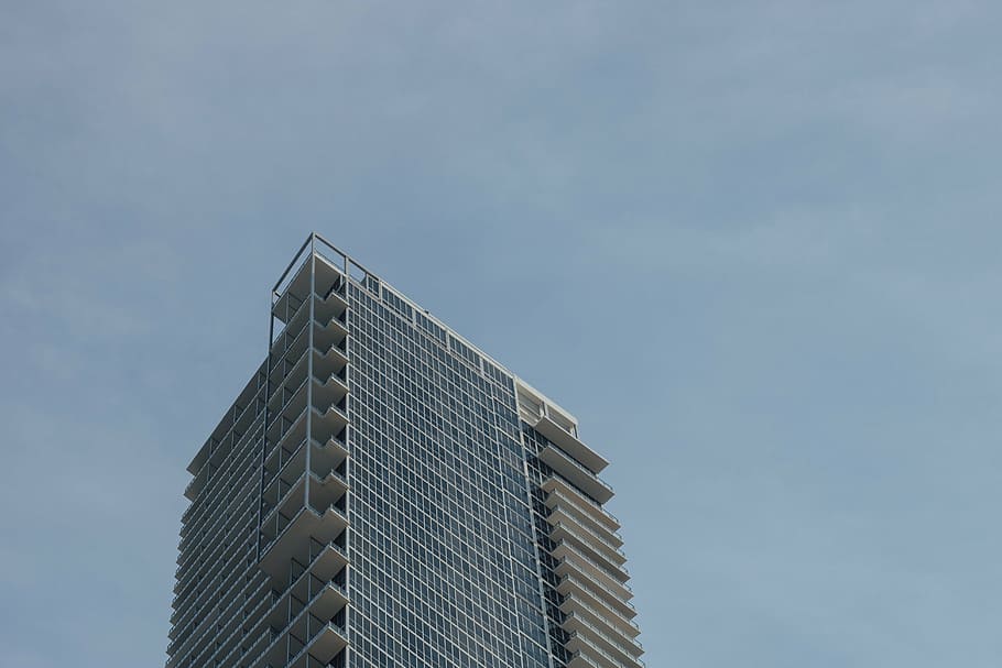 gusano, vista de ojo, alto, edificio de elevación, arquitectura, edificio, infraestructura, torre, rascacielos, azul
