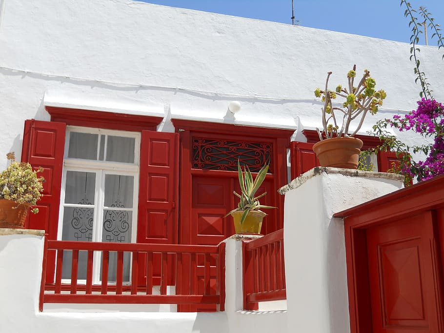 Hauswand, rojo, blanco, hogar, estilo, ventana, decoración, exterior del  edificio, arquitectura, estructura construida | Pxfuel