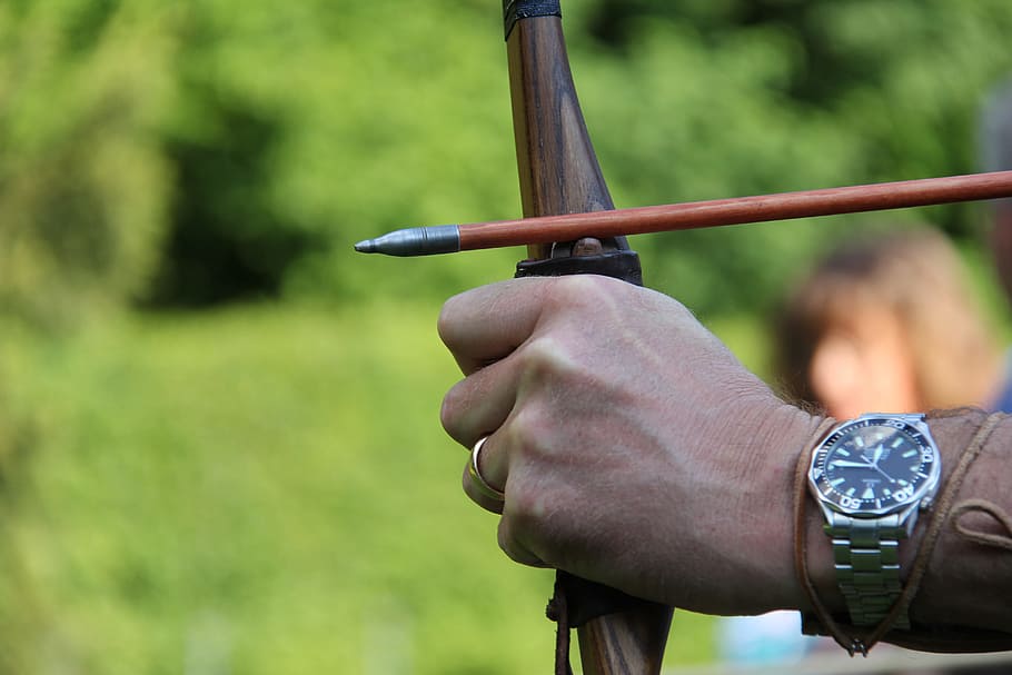 archery, sport, arch, hits, objectives, delivering, bogensport, shooting sports, leisure, human hand
