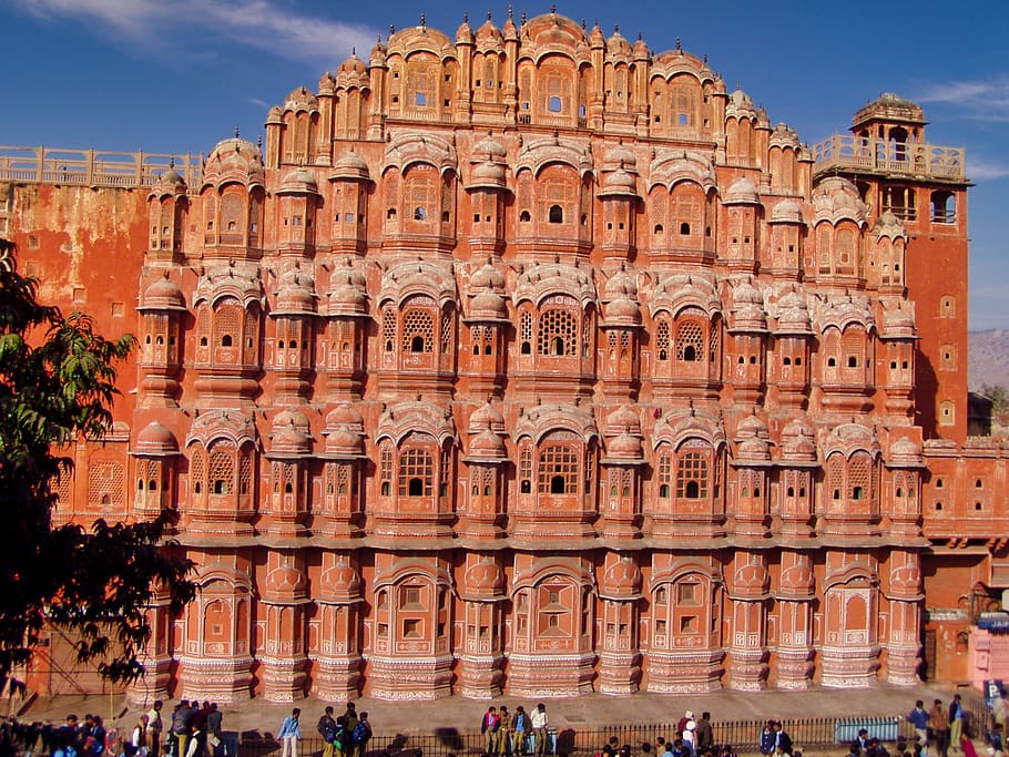 hawa mahal, palace of winds, building, jaipur, rajasthan, india, school, architecture, built structure, travel destinations