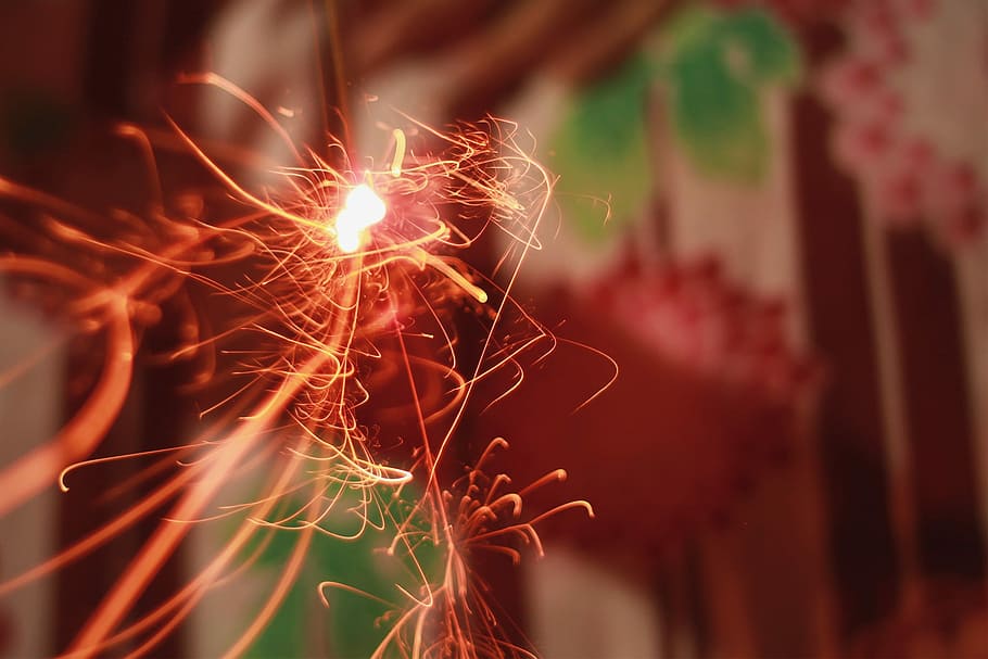 スチールウールの写真, スチールウール, 写真, 赤, 線香花火, 火-自然現象, お祝い, 炎, 燃焼, 花火-人工オブジェクト