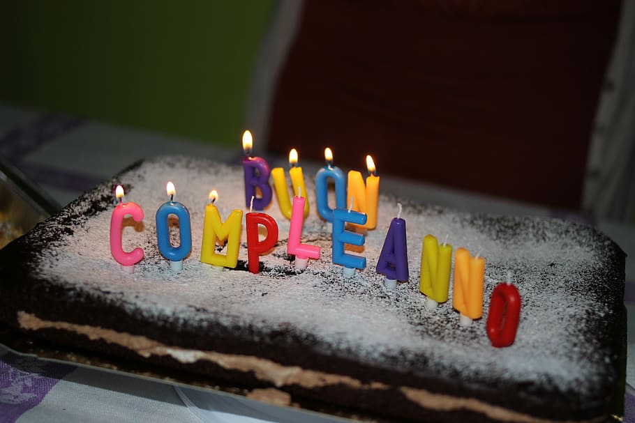 誕生日, パーティー, ごちそう, イベント, お楽しみください, ハッピーバースデー, キャンドル, ケーキ, お菓子, 甘い