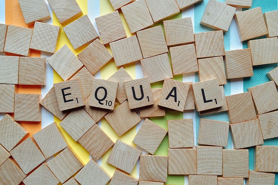 equal scrabble tiles, Equal, Lgbt, Equality, Pride, Rights, rainbow, symbol, wood - material, large group of objects