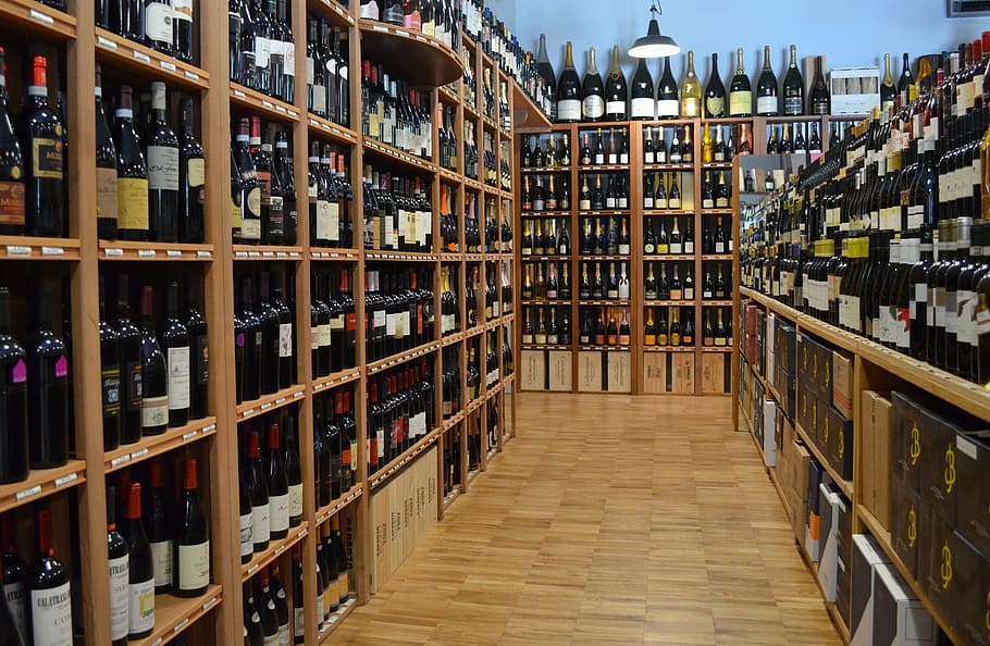 suelo, manta, pared, botella de vino, alcohol, estante, vino, bodega, botella, bebida