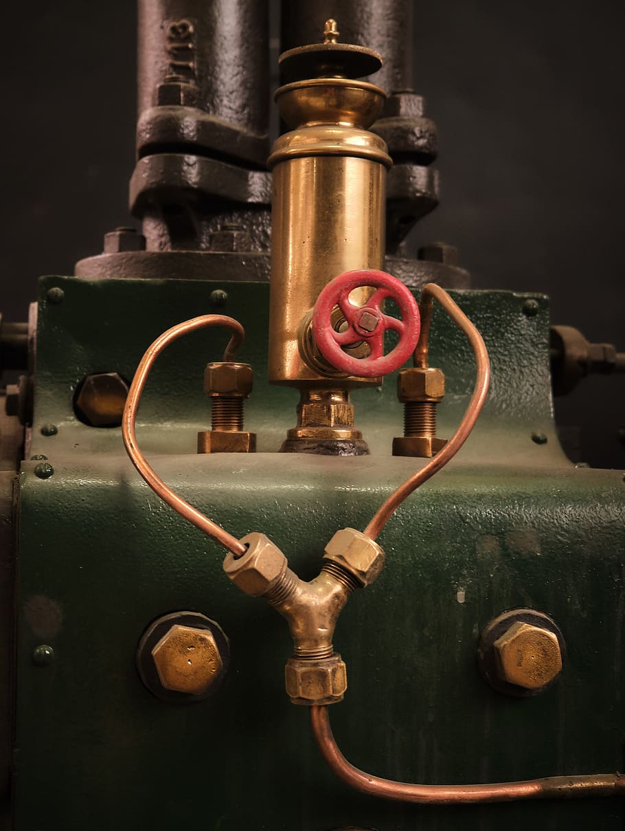 máquina de vapor, experimento, presión, máquina, tecnología, motor, industria, retro, antiguo, línea