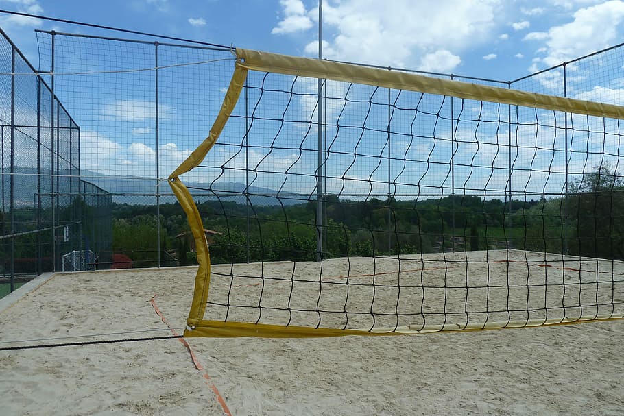 Beach Volleyball, volleyball, sand vacation, sports, ball sport, ball, sport, net - sports equipment, soccer, goal
