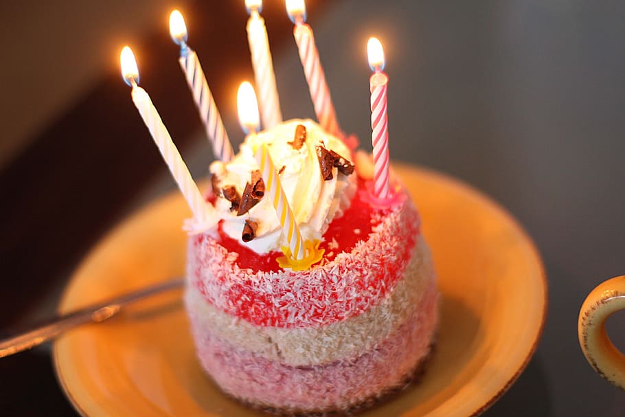 pastel, seis, velas fotografía de primer plano, velas, el pastel, comer, pasteles, comida, decoración, cumpleaños