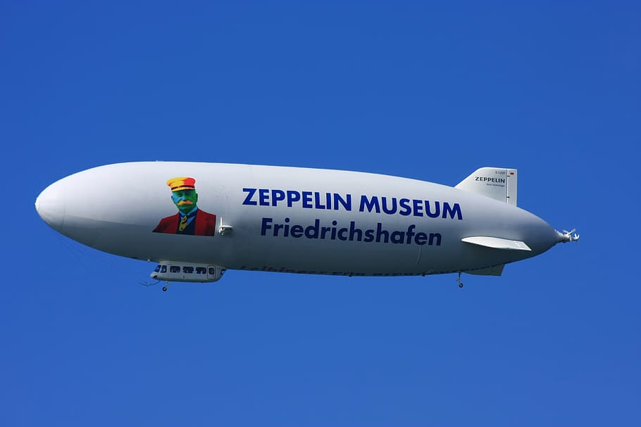 zeppelin, lago de constança, friedrichshafen, dirigível, aviação, flutuar, voo zeppelin, aeronaves, publicidade, voando