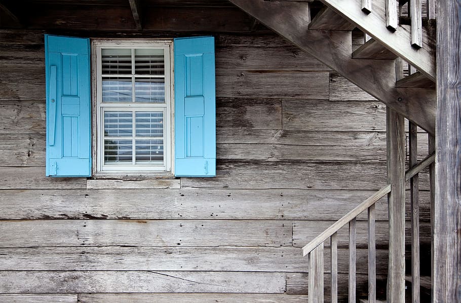white, blue, wooden, window frame, shutters, caribbean, architecture, door, house, window
