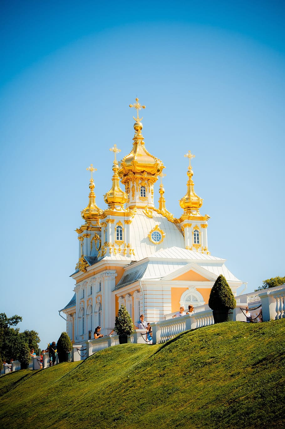 peterhof, church, Peterhof, Church, the church of peter and paul, st petersburg russia, golden dome, orthodoxy, golden domes, vera, temple