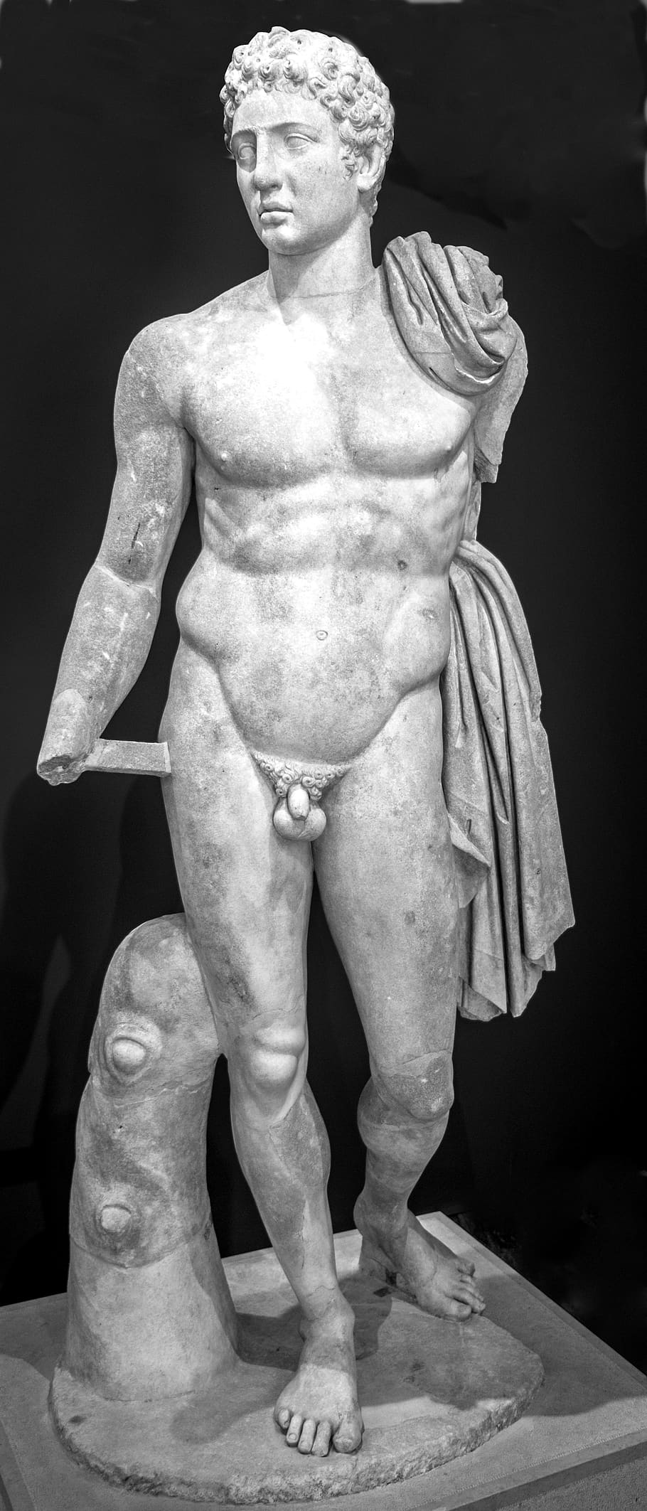 hermes, statue, sculpture, art, naked body, museum, ancient greece, human representation, art and craft, representation