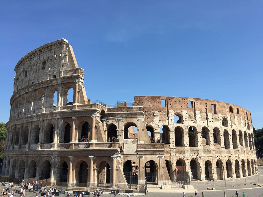 italy, rome, colosseum, sights of rome, view of rome, holiday, places of interest, building, arena, monument