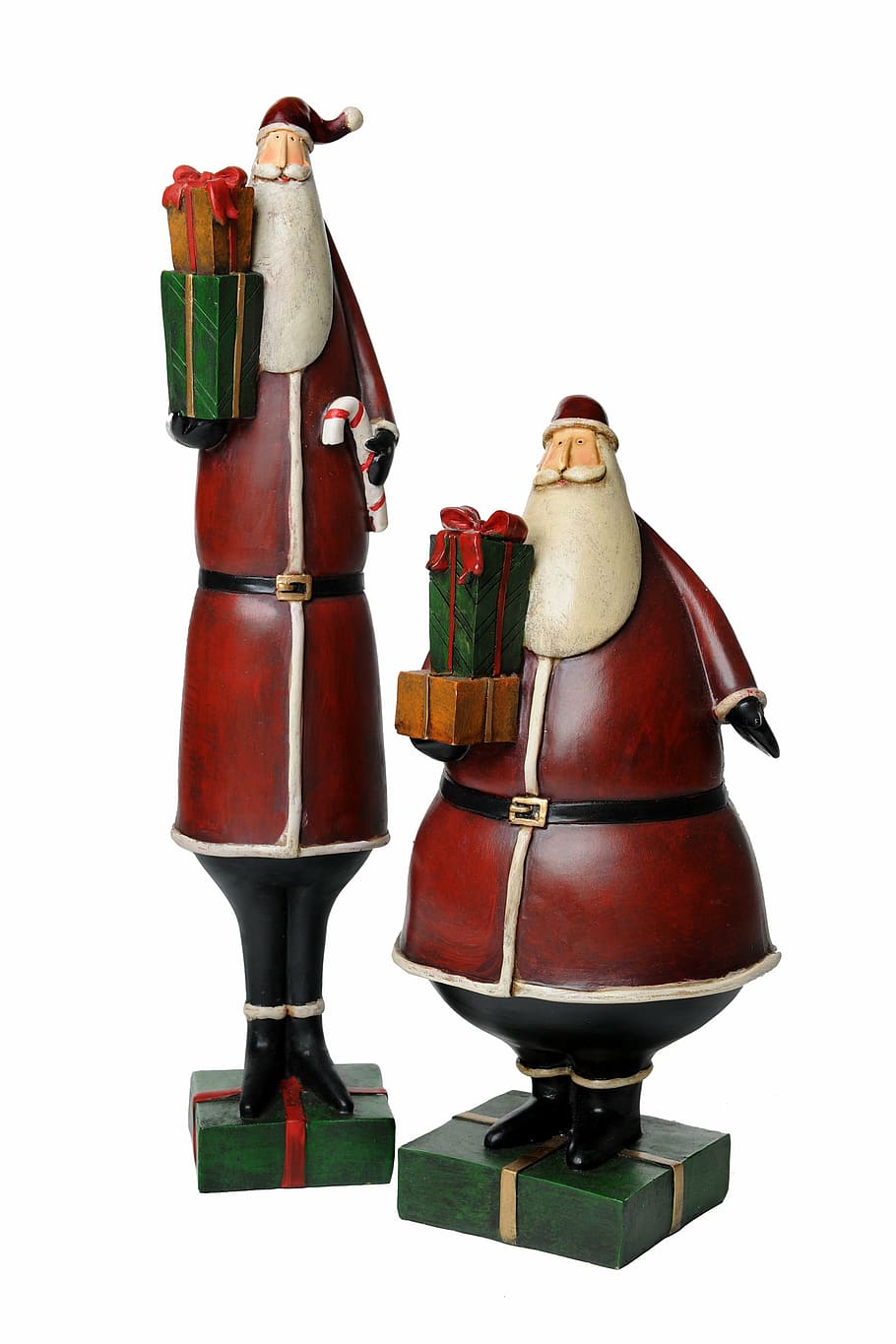 christmas figurines, christmas figure, santa claus, christmas decoration, figures, decoration, full body, wooden figures, nicholas, red