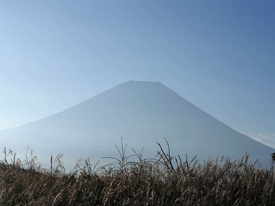 mt fuji, yamanashi prefecture, mountain, sky, tranquil scene, tranquility, beauty in nature, plant, scenics - nature, nature