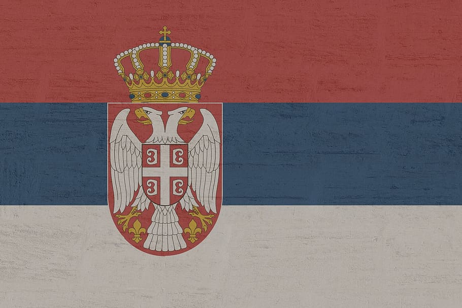 セルビア, 旗, シンボル, 土地, アウトライン, 壁-建物の特徴, 人なし, コミュニケーション, 赤, テキスト