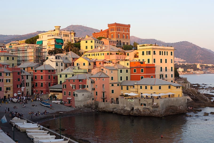 assorted-color, concrete, house, daytime, cinq terre, colourful houses, holiday, tourism, italy, port