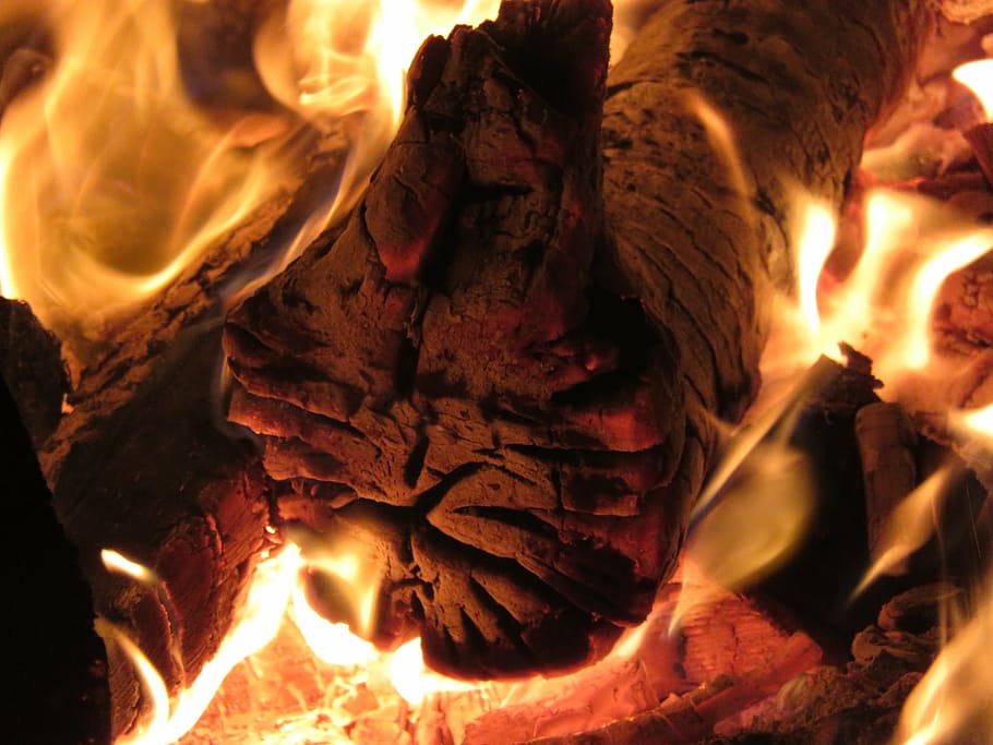 fuego de pascua, brasas, llama, madera, caliente, quema, fuego, fuego - fenómeno natural, calor - temperatura, registro