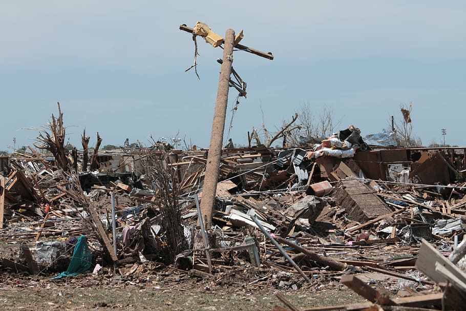 dump, scrap metal, component lot, moore, oklahoma, tornado, disaster, ruin, natural disaster, devastation