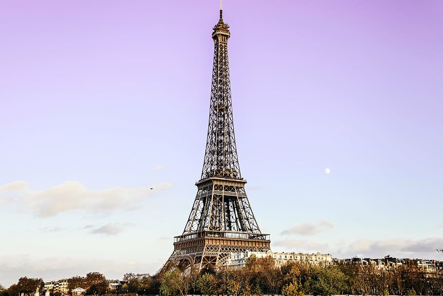 Torre Eiffel, durante el día, urbano, ciudad, arquitectura, edificio, establecimiento, torre, París, nubes
