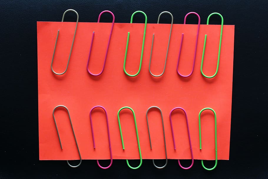 paperclips, office supplies, business, accessories, paper, clip, office material, stationery, background, paper Clip